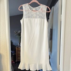 Karl Lagerfeld Sleeveless Sheath Dress nwt sheer delicate lace, Daisy print